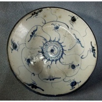 A very complete 14 5 cm blue and white plate of the early Qing Dynasty