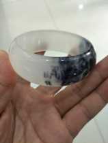 Gold silk jade bracelet ring mouth 58-62mm Xinjiang Gobi jade bracelet Hetian jade Moyu bracelet natural A goods