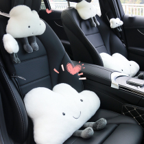  Car headrest neck pillow car seat waist cushion car pillow Car pillowcase cartoon pair of cute girls