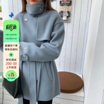 Han Edition College style small rubber winter new double-sided cashmere coat short little hair coat