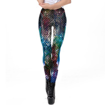 3D mermaid print sports women leggings with a bit of a bit of a