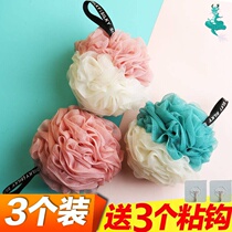 3 large bath balls bath flowers bath balls back rub bath bubble bomb toiletries balls bath ball flowers for children