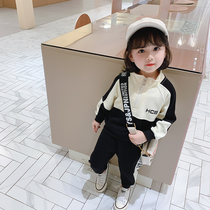 Girls autumn suit new foreign style 1 a 3-year-old female baby sports clothes 2 baby children autumn two-piece Summer 4