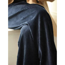 Honey color Xuan high waist drape corduroy wide leg pants women 2022 autumn and winter new small straight casual trousers