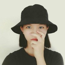 British wind girl trumpet student tide black hat winter thick head circumference fisherman hat female autumn animal Girl