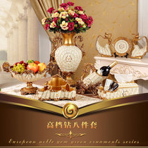 European noble large vase set Living room floor-to-ceiling large vase Handicrafts Modern simple wedding room ornaments