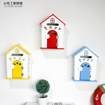 Mediterranean Home Wall-mounted Wooden Letterbox School Kindergarten Opinion Box Fields Garden Painted Civilian Creative Chalet