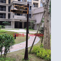 Signboard outdoor floor standing guide plate Community park scenic area guide guide plate Stainless steel can be customized