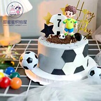 Baking Cake Decoration Soft Glue Football Boy Clothes Birthday Cake Swing sport Guys childrens birthday dress