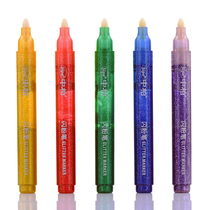 Flash chalk pearlescent highlighter children student greeting card color metal pen diy body color painting handmade pen