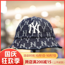 Direct mail MLB Korea baseball Tide brand childrens clothing 2021 spring denim blue fisherman hat flower pot cap CPHF111