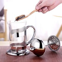 Stainless steel filter coffee pot high temperature resistant glass bubble teapot household French tea brewer flowers and plants