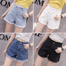 Sexy Fabric Denim Shorts Womens Summer Hair Side Wide Leg Big Holiday Cool Summer Summer Style Big Code Easy Pants