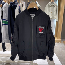 2022 Spring new Korean version Little Bear Collar Jacket Pilot Zipper Short Baseball Jacket Woman TTJJ221203T