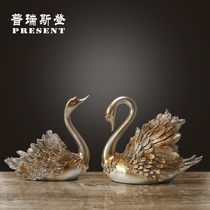  European-style creative decoration crafts TV cabinet swan decoration home decoration wine cabinet living room wedding newlywed gift