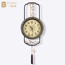 New Chinese living room decoration wall clock Household clock wall hanging creative fashion personality hanging watch Simple atmosphere Chinese style