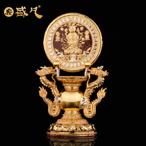 Taiwan Shengfan quasi-lifting mirror ornaments copper gilt gold tantric instruments quasi-Buddha mother statue bronze mirror Tibetan Buddhist supplies