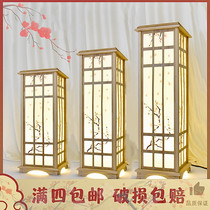 New Chinese palace lantern log light road lead square column wedding props wedding stage decoration decoration ornaments