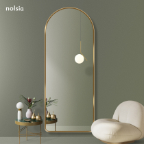 Light Extravagant Full-body Mirror Mesh Red Ins Wind Floor Mirror Hanging Wall Wearing Clothes Mirror Bedroom Clothing Shop Mirror Fitting Mirror Home