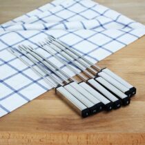 Export Order 18 10 Stainless Steel Fruit Fork Sweet Pitchfork Cheese Fork Barbecue Fork Hot Pot Pill Fork with Numbers