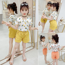 Girl Short Sleeve Shorts Suit Summer Dress Three 45 6 80 Year Old Tennis Red Fried Street Little Girl Cool Handsome Clothes Summer