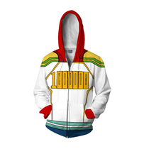 Heroes Academy Pass Million Printed Zipper Hooded Sweat Day Comic Peripheral Jacket Plus Size