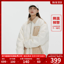 FPA embossed stitching small fragrance down jacket Guochao brand retro couples wear winter thick down jacket jacket men