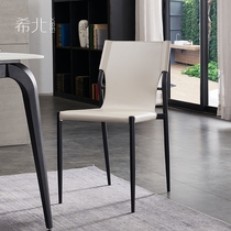 Hibei Modern Light Lavish Dining Chair Nordic Dining Chair Dining Dining Chair Dining Chair Dining Chair High-end Leather Art Chair