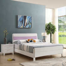 Solid wood bed 1 5 m children 1 35 Double 1m small Apartment 1 2 air pressure drawer storage high box 1 8 oak bed