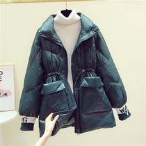 Medium-long cotton coat womens winter clothes 2020 new Western style waist down cotton jacket ins small quilted jacket tide