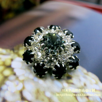 New black Czech rhinestone crystal pure copper mink coat sweater Hong Kong Macao and Taiwan luxury buttons 26mm