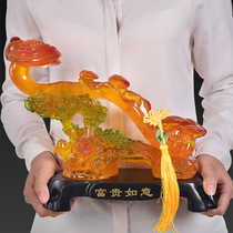 Home living room decorations handicrafts Creative Imitation Jade rich and beautiful ornaments business gifts