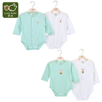 Rabbi net triangle jumpsuit summer ultra-thin cotton newborn clothes for boys and girls long sleeves Ha clothes baby Summer