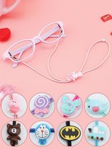 Childrens cartoon chain glasses chain three glasses rope lanyard non-slip root neck anti-slip rope