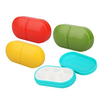 Capsule six-grid plastic medicine box portable plastic exquisite week small medicine box