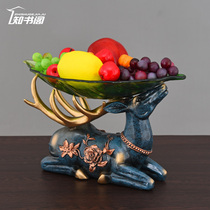 European fruit plate ornaments living room coffee table luxury fruit plate storage home high-grade personality creative American light luxury