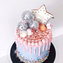 Baking Decoration Pendulum DISCO MIRROR BALL REFLECTIVE SPHERICAL HOOD CAKE PENDULUM Party Creative Sweet Table Decoration