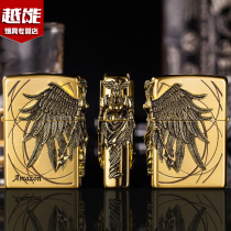 ZIPPO windproof lighter silver gold Amazon female warrior angel wings Guardian Angel