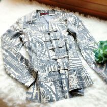 Long sleeve TANG suit comfortable cotton linen Lady TANG suit coat spring and autumn coat simple natural beauty TANG-19