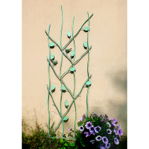 European-style wrought iron retro grid flower rack climbing pergola outdoor garden plant seasonal green dill grape bracket screen