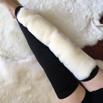 Extra-long wool leg guards leather wool integrated long wool knee pads to keep warm old cold legs thick ankles to knees