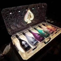 Black Peach A Champagne King Ice Seal God Dragon Set Wine Box Bar VIPs Out Wine Box Luminous Champagne Box Ktv Luminous Wine Base