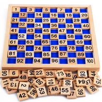 Montessori teaching aids Montessori mathematics teaching aids beech wood 1-100 digital continuous board kindergarten mathematics area materials