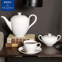 villeroyboch German meritocratic imported bone porcelain tea set suit Home European style coffee cup pure white round dance