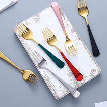 Nordic Net red tableware creative stainless steel fruit fork Western food salad steak fork household dessert cake fork
