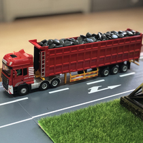 Large 1 50 children's alloy toy dump bucket semi-trailer engineering large truck simulation boy truck model