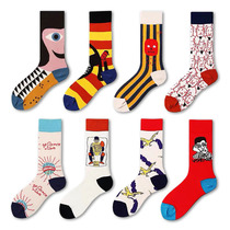 CrazySocks original design abstract pattern lovers socks sports cotton socks in socks for men and women tide socks