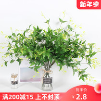 Simulation 3-fork honeysuckle leaf wedding decoration simulation green plant factory direct wedding home decoration wedding decoration