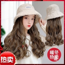 Wig hat detachable winter lady foreign style beautiful net red with the same hat Mao Zi hat female fashion wild new