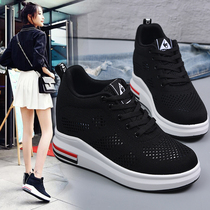 2021 Winter new daddy shoes womens inner height shoes sneakers versatile black womens shoes thick soled winter shoes